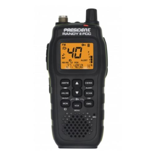 RANDY II FCC CB Portatif de President Electronics AM/FM avec Scan et batterie lithium-ion longue...