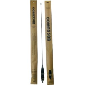 COMM530B - Antenne CB 2pi total avec whip, coil noir avec bagues ajustables et 2 vis allen pour...